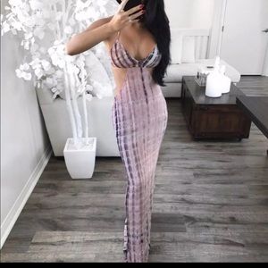 Dusty pink maxi dress